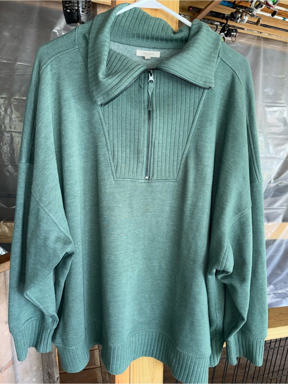 Women's Half-Zip Pullover Sweater - Green
